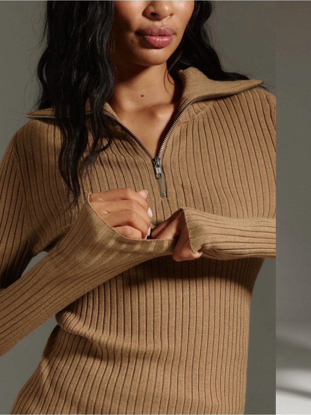 XXS Anthropologie Half-Zip Sweater by Maeve